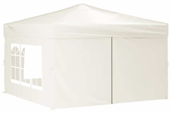 Skládací party stan s bočními stěnami krémový 3 x 3 m