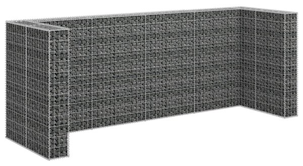 Gabionová zástěna pro popelnice pozinkovaná ocel 320x100x120 cm