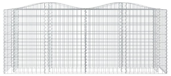 Klenutý gabion vyvýšený záhon 200x50x100 cm pozinkované železo