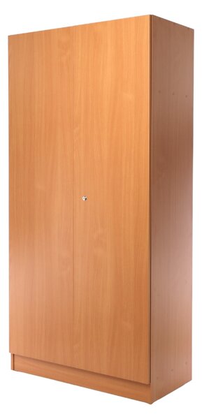 Dřevěná šatní skříň Visio, 90 x 45 x 185 cm, cylindrický zámek, buk