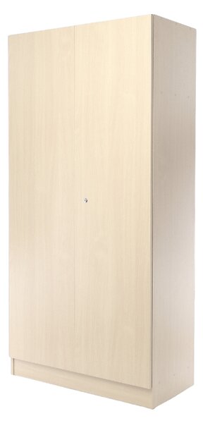 Dřevěná šatní skříň Visio, 90 x 45 x 185 cm, cylindrický zámek, javor