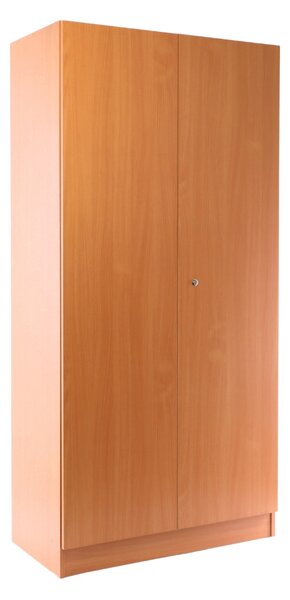 Dřevěná šatní skříň Visio, 90 x 45 x 185 cm, cylindrický zámek, buk