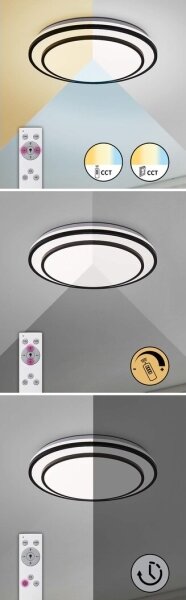 Rabalux 2130 - LED Stmívatelné stropní svítidlo LUPITA LED/40W/230V černá + DO
