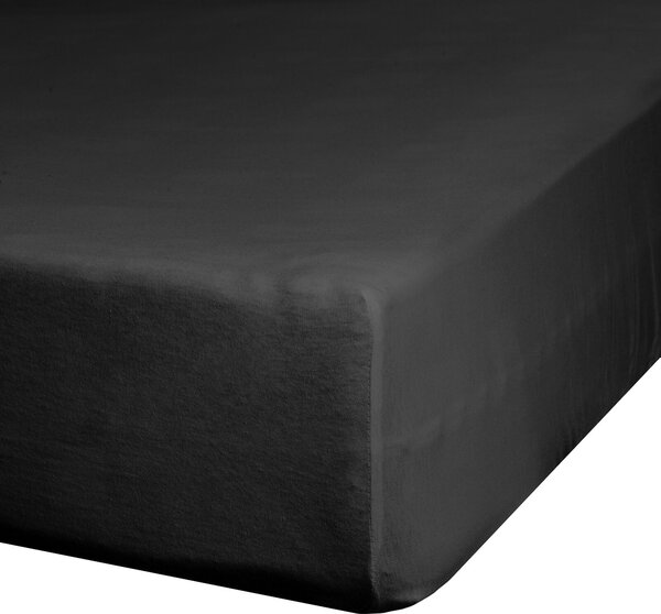 SATÉNOVÉ PROSTĚRADLO NOVA3 100X200 CM, VÝŠKA 25 CM ČERNÉ