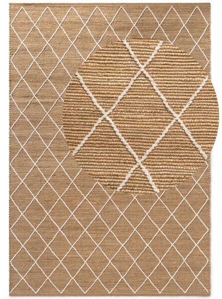 Hanse Home, Kusový koberec Kunu 106208 Natural Gold White, 80x150, béžová, chodba / předsíň