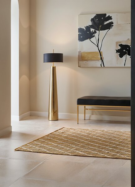 Hanse Home, Kusový koberec Kunu 106208 Natural Gold White, 80x150, béžová, chodba / předsíň
