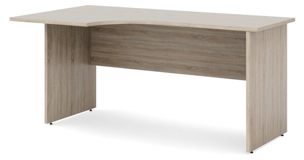 Ergonomický stůl Impress 160 x 90 cm, levý, dub sonoma