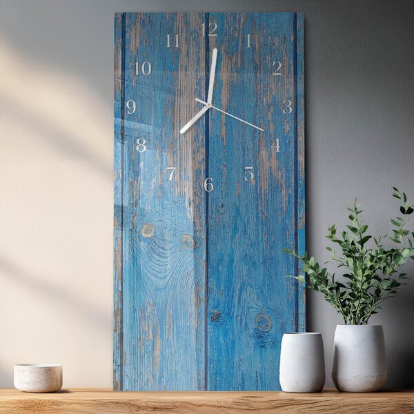 Skleněné hodiny vertikální Dřevo zsppb-30x60-00083683