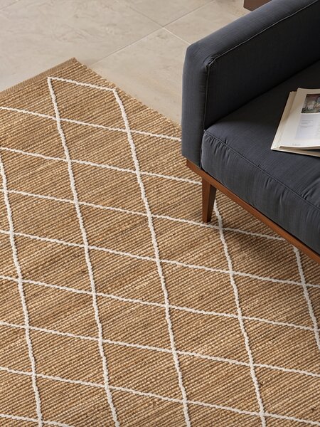 Hanse Home, Běhoun Kunu 106208 Natural Gold White, 80x200, béžová, chodba / předsíň