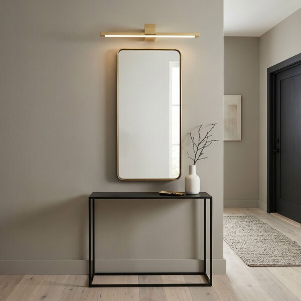 Toolight Toolight, LED koupelnové nástěnné svítidlo 60cm, 12W, 1500lm, SWE044-1W, zlatá lesklá, OSW-20144