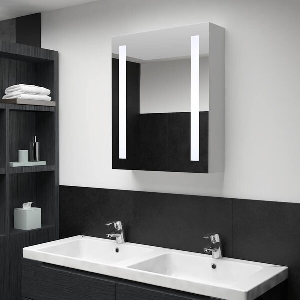 LED koupelnová skříňka se zrcadlem 50 x 13 x 70 cm