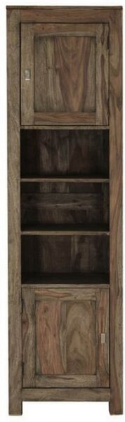 GREY WOOD Regál 200x55 cm, masivní indický palisandr