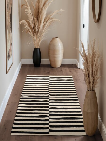 Hanse Home, Běhoun Donna 106207 Black White, 80x200, černobílá, ložnice