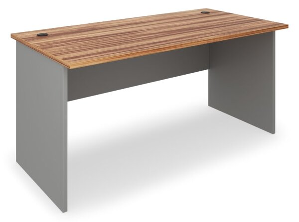 Stůl SimpleOffice 160 x 80 cm, ořech vlašský / šedá