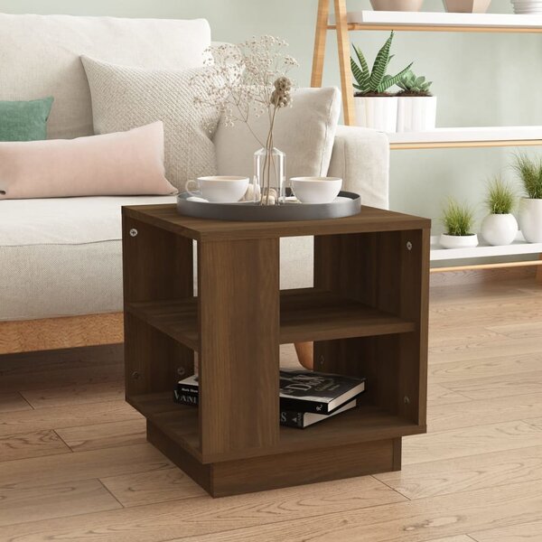 Konferenční stolek hnědý dub 40 x 40 x 43 cm kompozitní dřevo