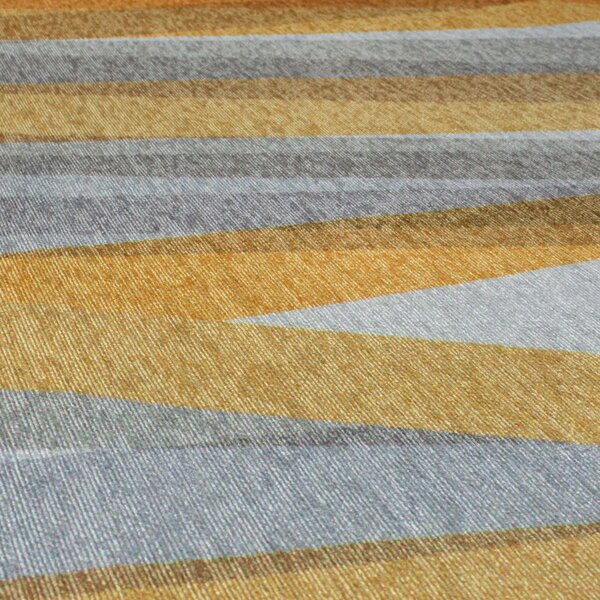 Flair Rugs, AKCE: 170x240 cm Kusový koberec Match Isabella Stripe Grey/Ochre, žlutá, chodba / předsíň