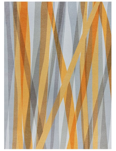 Flair Rugs, AKCE: 170x240 cm Kusový koberec Match Isabella Stripe Grey/Ochre, žlutá, chodba / předsíň