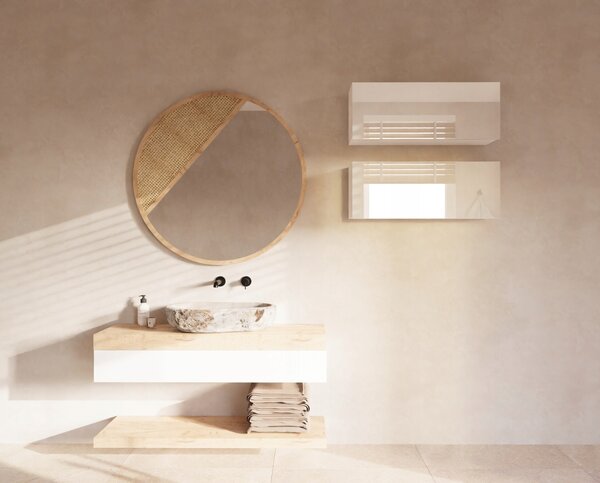 Závěsná koupelnová skříňka PLATAN ROOM bílá lesklá 80 cm