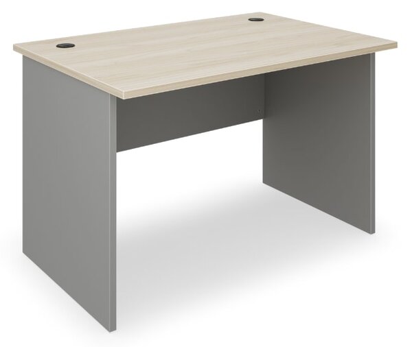 Stůl SimpleOffice 120 x 80 cm, dub světlý / šedá