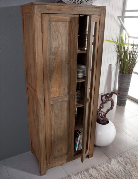 GREY WOOD Regál 180x70 cm, masivní indický palisandr