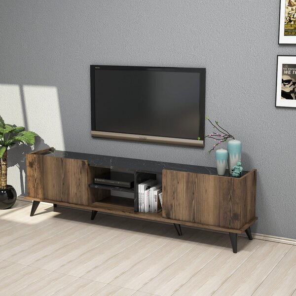 TV stolek/skříňka Emir (Ořech + Černá)