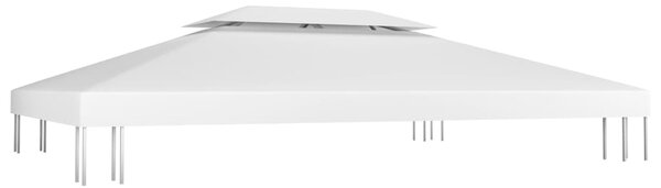 Dvojitá střecha na altán 310 g/m² 4 x 3 m bílá
