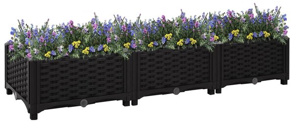 Vyvýšený záhon 120 x 40 x 23 cm polypropylen