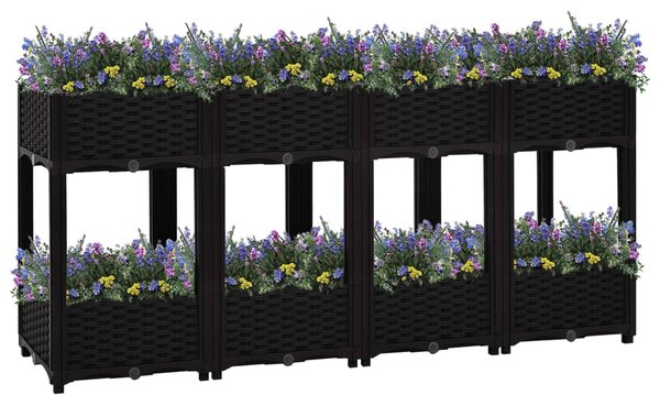 Vyvýšený záhon 160 x 40 x 71 cm polypropylen