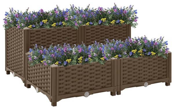 Vyvýšený záhon 80 x 80 x 38 cm polypropylen