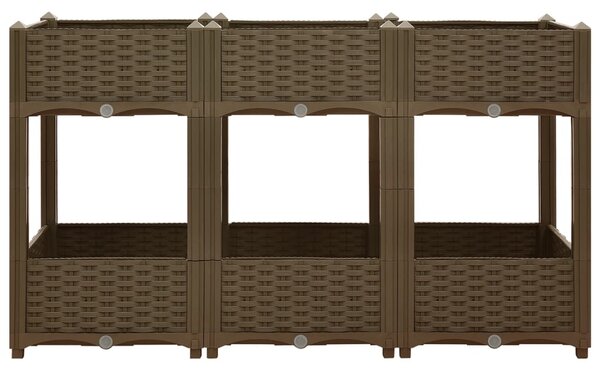 Vyvýšený záhon 120 x 40 x 71 cm polypropylen