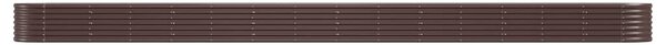 Vyvýšený záhon práškově lakovaná ocel 620x80x36 cm hnědý