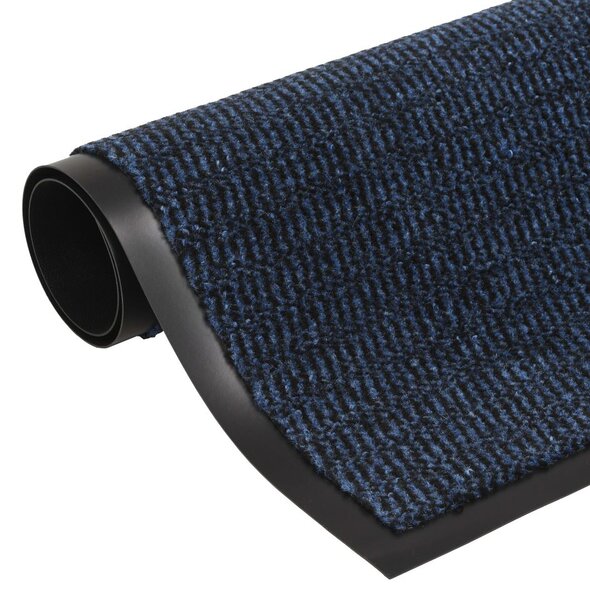 Protiprachová obdélníková rohožka všívaná - modrá | 40x60cm