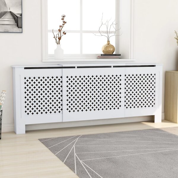 Kryt na radiátor MDF bílý 205 cm