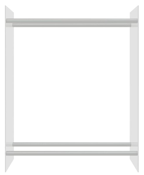 Stojan na palivové dříví průhledný 80x35x100 cm tvrzené sklo