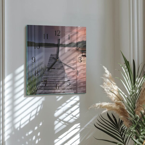Skleněné hodiny na stěnu Most zskc-30x30-00178534