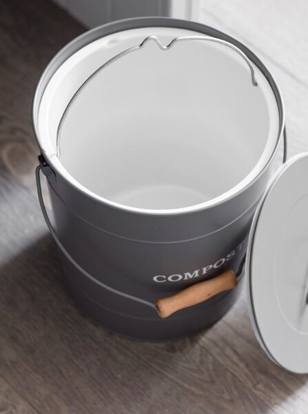 Kyblík na kompost Charcoal 10 l