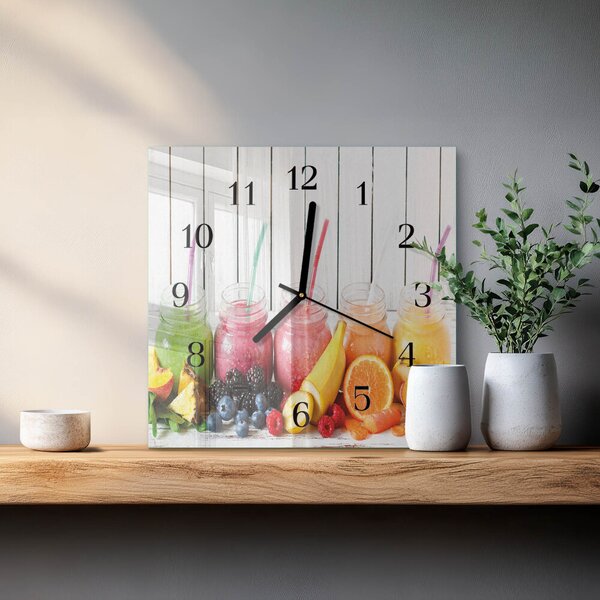 Skleněné hodiny na stěnu Smoothie zskc-30x30-00181588