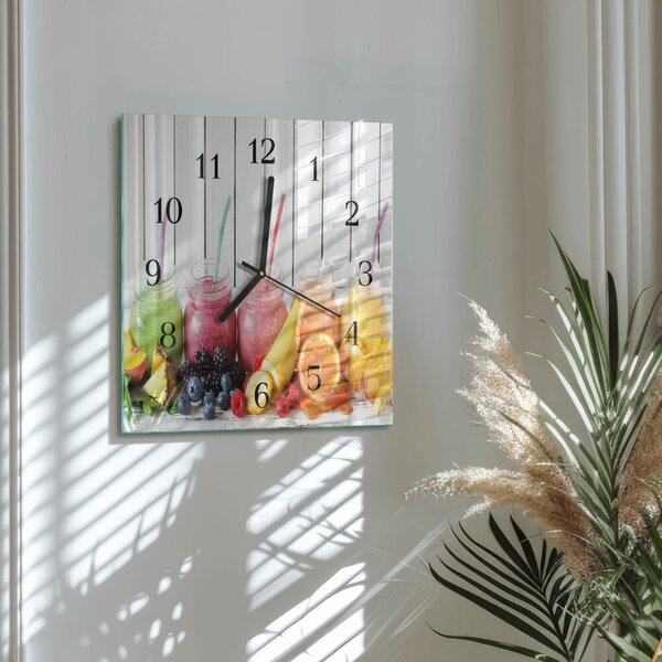 Skleněné hodiny na stěnu Smoothie zskc-30x30-00181588