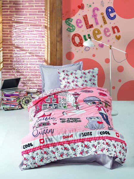 Cottonbox povlečení 100% bavlněné renforcé Selfie queen - 140x200 / 70x90 cm
