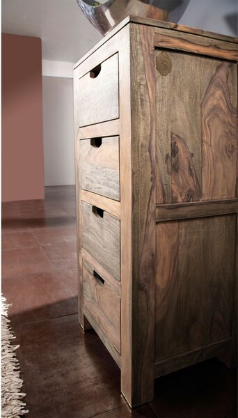 GREY WOOD Komoda 100x45 cm, masivní indický palisandr