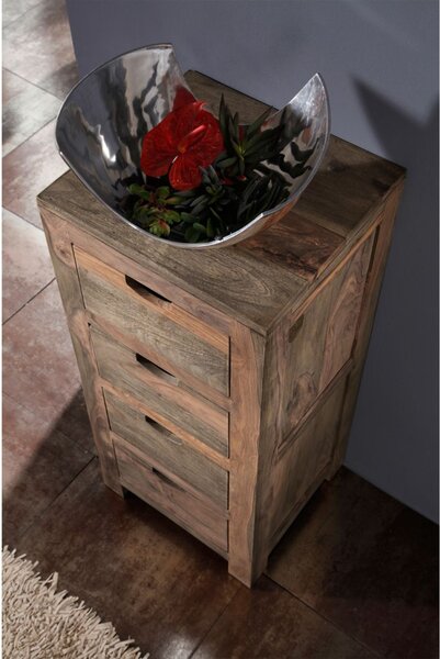 GREY WOOD Komoda 100x45 cm, masivní indický palisandr