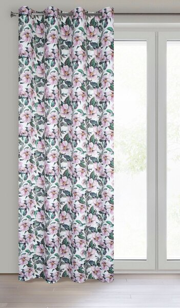 ZATEMŇOVACÍ ZÁVĚS NA KROUŽCÍCH SIMONA 140X250 CM VZOROVANÁ