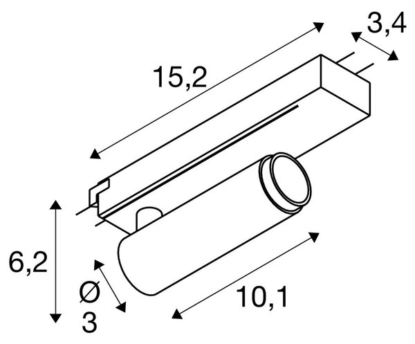 LA 1008403 GRIP! S 1~ spot, válcový, 2000-3000K, 11W, dim-to-warm, PHASE, 29°, bronzový / černý - BIG WHITE (SLV)