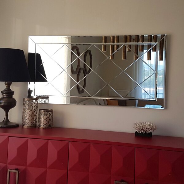 Zrcadlo Silvery V (Stříbrná). Akce -25%