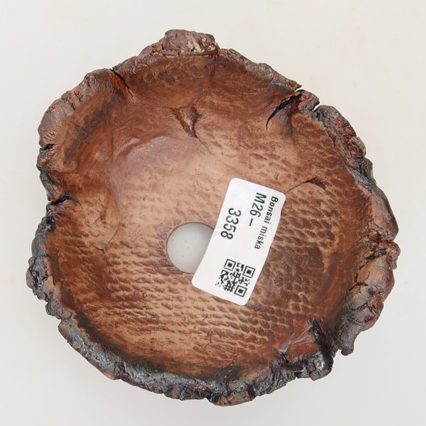 E-bonsai Keramická Skořápka 10,5 x 10,5 x 6 cm hnědá