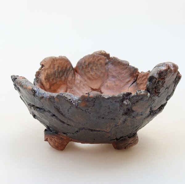E-bonsai Keramická Skořápka 10,5 x 10,5 x 6 cm hnědá