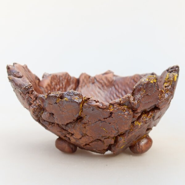 E-bonsai Keramická Skořápka 11,5 x 11 x 6 cm žlutá