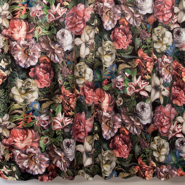 ZATEMŇOVACÍ ZÁVĚS NA PÁSCE PEONIA 140X270 CM VZOROVANÁ