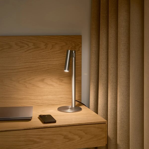 Stolní lampa Nordlux Makoto - chrom, ø 3 cm, v. 37 cm