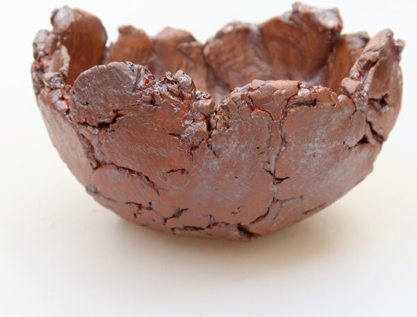E-bonsai Keramická Skořápka 10 x 10 x 7 cm hnědá